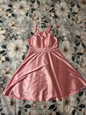 Pink Satin Dress Women's 6